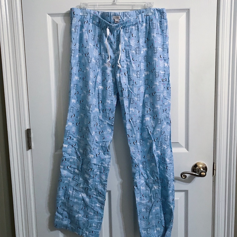J. Crew Polar Bear Flannel Pajama Pants - Sz Med